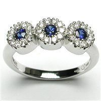 Ringe Damiani Dame Cristal in Weißgold Zaffiro 0.30 Ct 20019103 - 20019103
